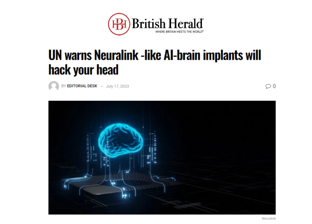 UN Warning on neuralink brain chip